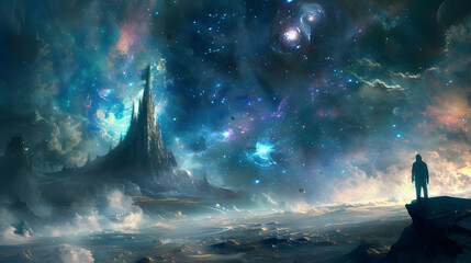 A Symphony Of Light And Shadow Playing Out Upon The Canvas Of The Cosmos, As Celestial Bodies Dance In The Eternal Ballet Of The Stars