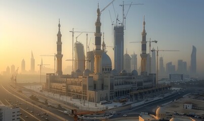 LARGE CONSTRUCTION PROJECT ON THE DESERT