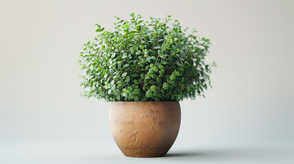 Tiny miniature potted plant, adding greenery to transparent backgrounds. - Powered by Adobe