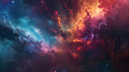 A Symphony Of Elemental Forces Colliding In A Cataclysmic Explosion Of Color And Sound, Creating A Surreal Tableau Of Cosmic Chaos And Creation