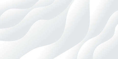 Abstract white and light gray wave modern soft luxury texture with smooth and clean vector subtle background illustration.	