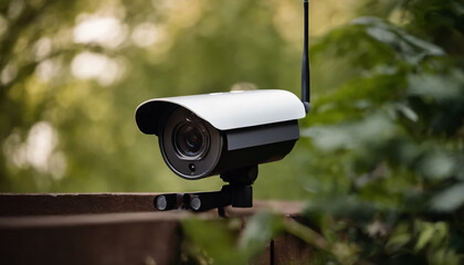 security camera on a wall