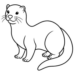 Otter illustration mascot,Otterr silhouette,Otter vector,icon,svg,characters,Holiday t shirt,black Otter  drawn trendy logo Vector illustration,boar line art on a white background