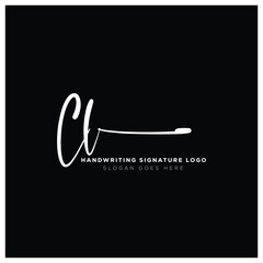 CL initials Handwriting signature logo. CL Hand drawn Calligraphy lettering Vector. CL letter real estate, beauty, photography letter logo design.