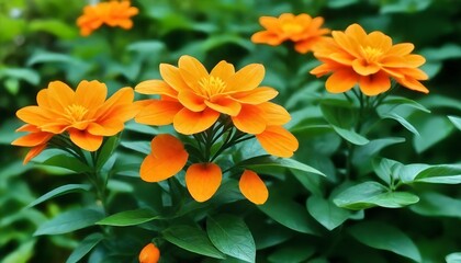 Fototapeta premium orange flowers in the garden