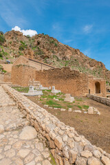 Mardin Mor Evgin Monastery is built on top of the mountain and serves the clergy in seclusion stone...