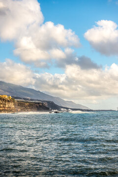View of the island of La Palma in Gran Canaria with Laba entering the sea