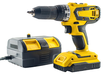 Fototapeta premium Cordless drill isolated on white background.