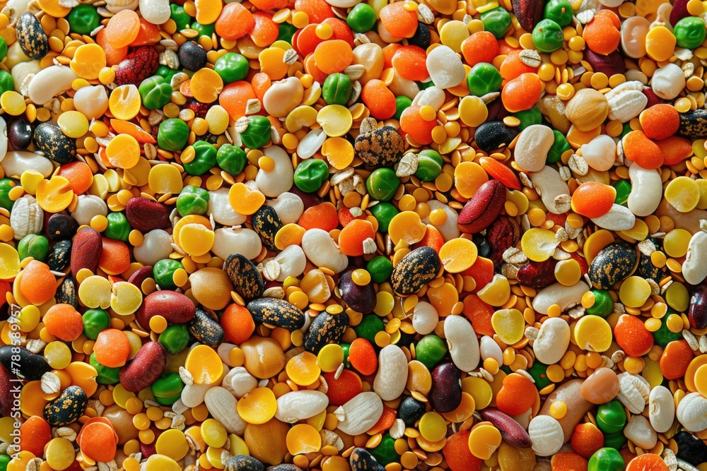 Poster a close up of a mixture of different types of food. perfect for food bloggers and restaurant menus
