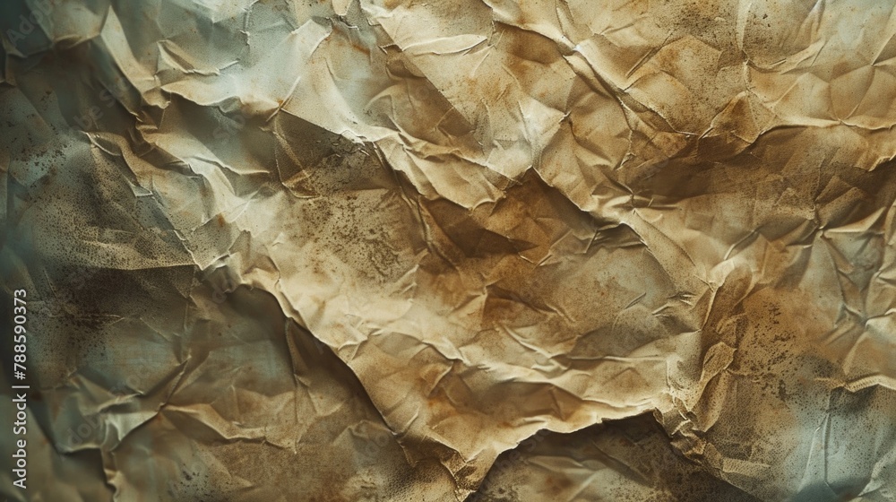Poster close up of crumpled paper, versatile for various projects