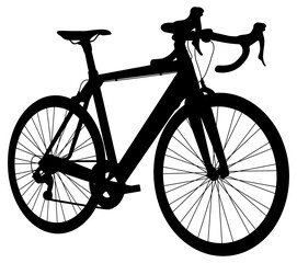  black silhouette of a bicycle without background