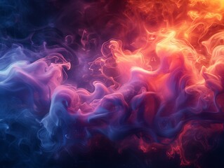 Electric ambient smoke on black background FX