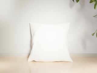 Square pillow mockup, 3d render