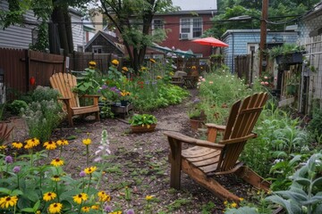 Urban garden, neighborhood collaboration, green therapy, mental well-being
