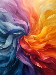 Colorful swirl airbrush abstract painting