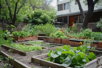 Urban garden, neighborhood collaboration, green therapy, mental well-being
