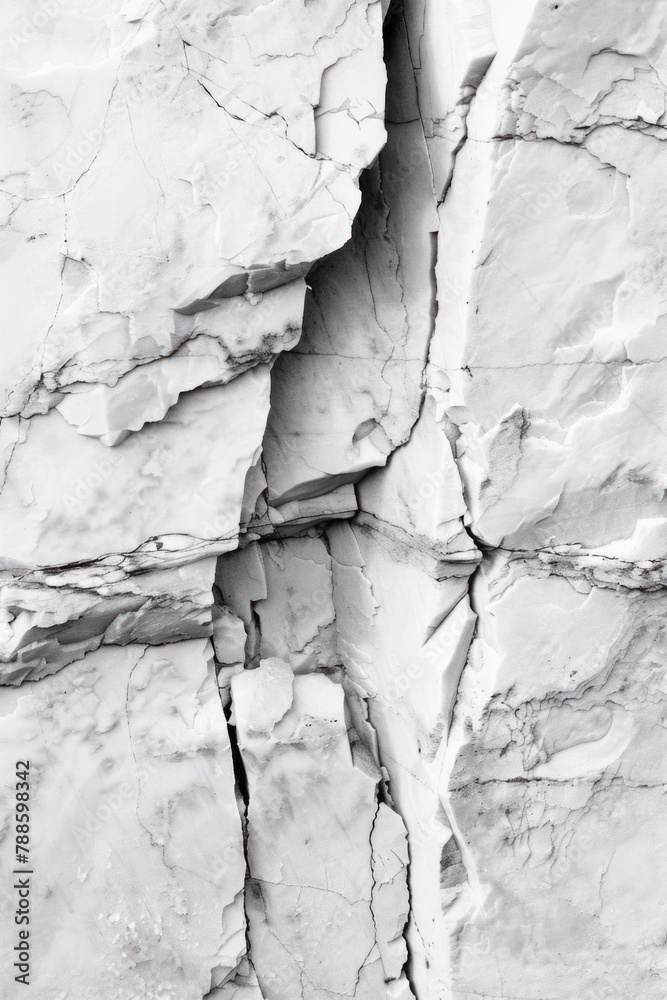 Poster A monochromatic image of a rocky cliff. Suitable for various design projects