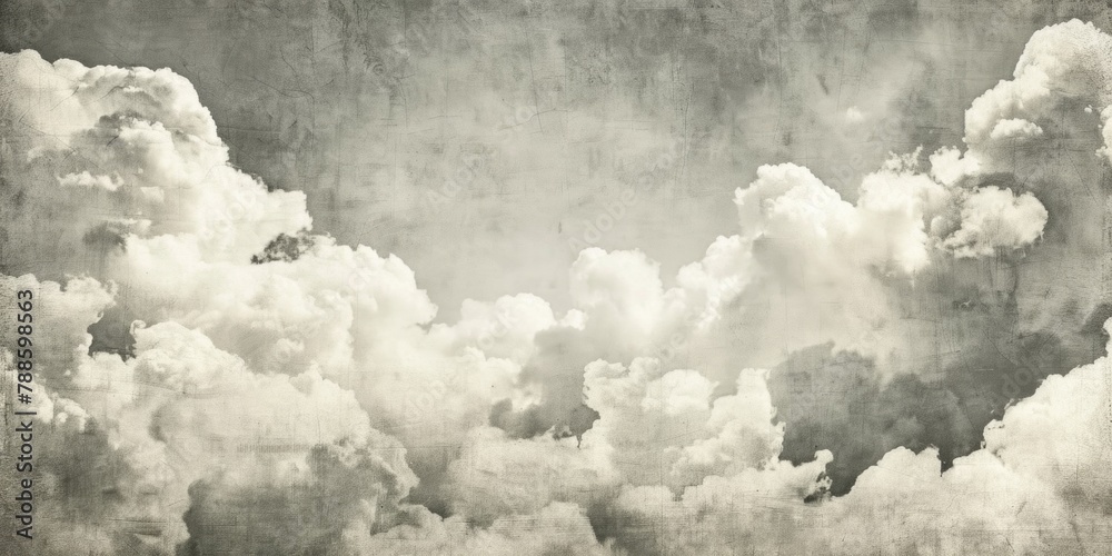 Aufkleber a striking black and white photo of a cloudy sky, suitable for various projects