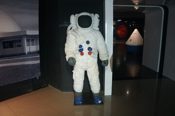 Astronaut suit model is displayed in Science Center for Education (Bangkok Planetarium).