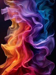 Vibrant colors, abstract background with fluid shapes