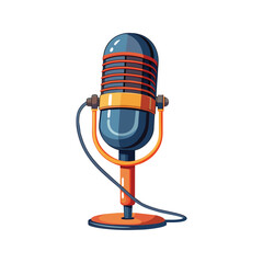 Stylish voice-recoding microphone vector