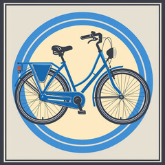Retro Ride: Classic Bicycle in Blue