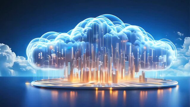 Cloud computing transfer big data internet futuristic digital technology 