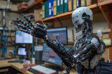 Robotic prosthetics lab, bionic limbs, motion testing, advanced mobility technology