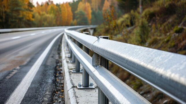 Standard Guardrail for Reliable Road Safety and Protection - Metal Plank Profile for Limitation and Provision in Road Construction