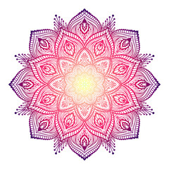 Beautiful Mandala vintage decorative ornament, Ethnic round ornament on white background