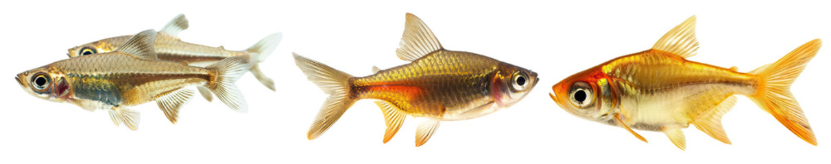 Fototapeta premium Tetra Fish isolated on Transparent Background. AI generative
