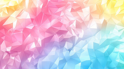 Fototapeta premium A background of multicolored low poly triangles. Abstract geometric pattern with copy space for text.