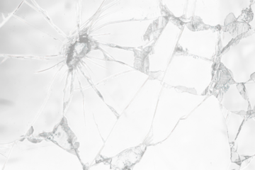 high-resolution image of cracked glass with detailed fracture lines on transparent backdrop
