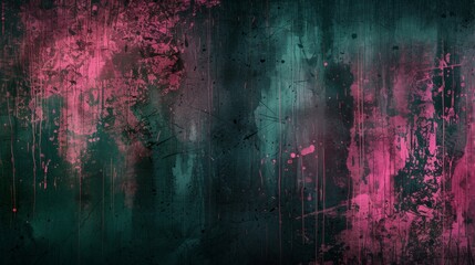 Old concrete wall with pink and green elements. Gradient multicolor texture