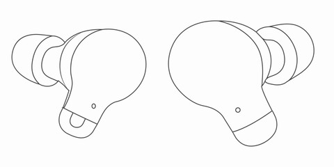 Ear Wireless Earbuds, 8 Hr Battery, Microphone, Works with iPhone Android and Bluetooth Device.