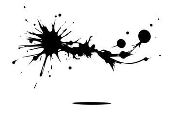 Dynamic Black Ink Splashes: Vector Illustration of Abstract Grunge Splatter. Perfect Background for Text Banners