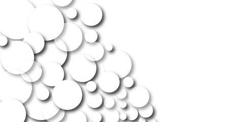Abstract geometric texture of white paper circles in shining light with soft shadows as mess pattern.  Vector illustration. Mosic geometry style concept. gray paper shape design. Texture surface.
