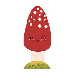 fly agaric mushrooms. fly agarics, mushrooms vector illustration on a white background
