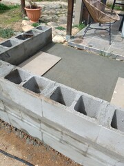 Tiling of Cinder Block Construction