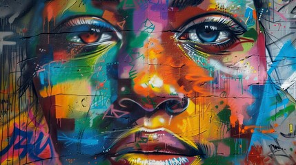 Obraz premium Street art background, graf, grafiti, paint, wal, modern background