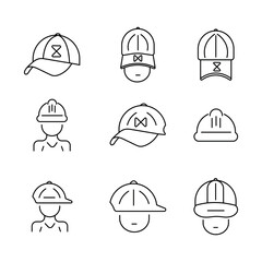 Simple cap line icon  vector illustration isolate on white background for web.