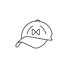 Simple cap line icon  vector illustration isolate on white background for web.