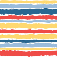 Tile vector pattern with yellow, red, blue and white stripes background - 788638121