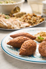 Kibbeh - The traditional Arabian snack, known in Brazil as Quibe.