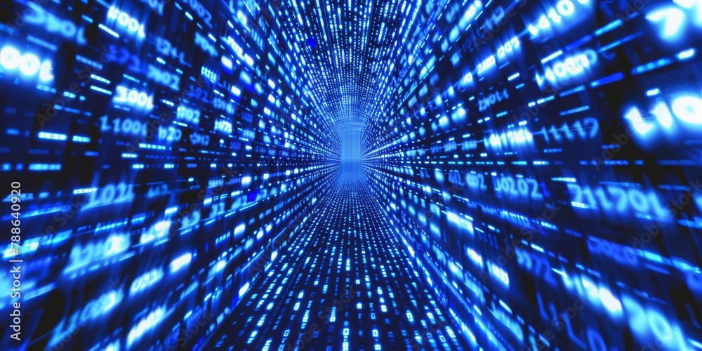 Aufkleber A Conceptual Representation of Cybersecurity with a Lock Amidst Binary Code, Guarding Against Online Threats, Generative AI