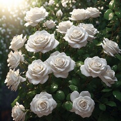 White rose bush
