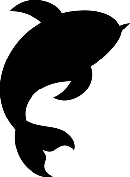 recommend clip art: Silhouette of a dolphin icon silhouette