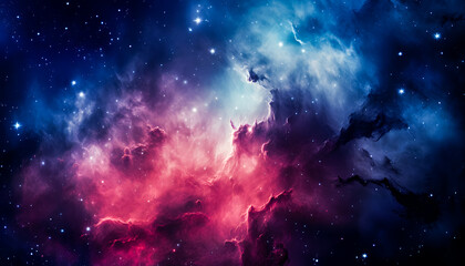 Obraz premium The nebula background in outer space is scattered with stars which looks very amazing. galaxy star universe background