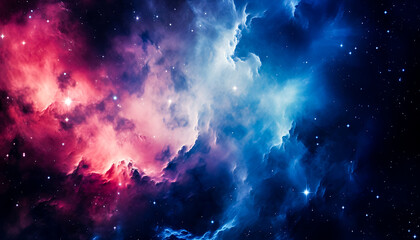 Obraz premium The nebula background in outer space is scattered with stars which looks very amazing. galaxy star universe background