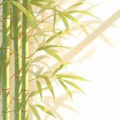 Bamboo Shoot Bloom in Sunlight: A Serene Illustration of Emerging Life